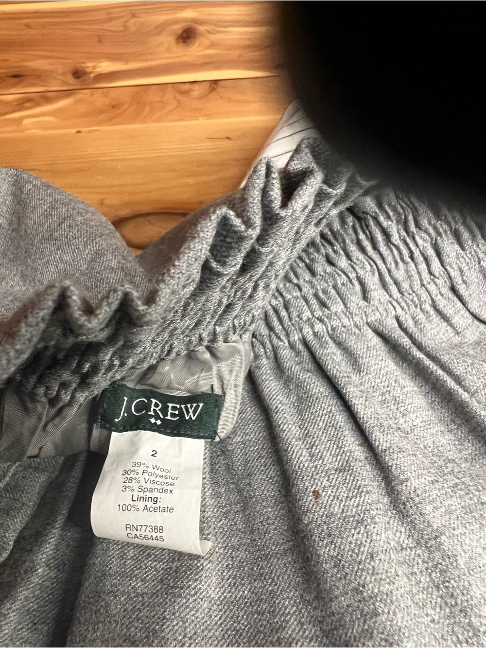 J. Crew Gray Elastic-Waist A-Line Skirt - Picture 2 of 4